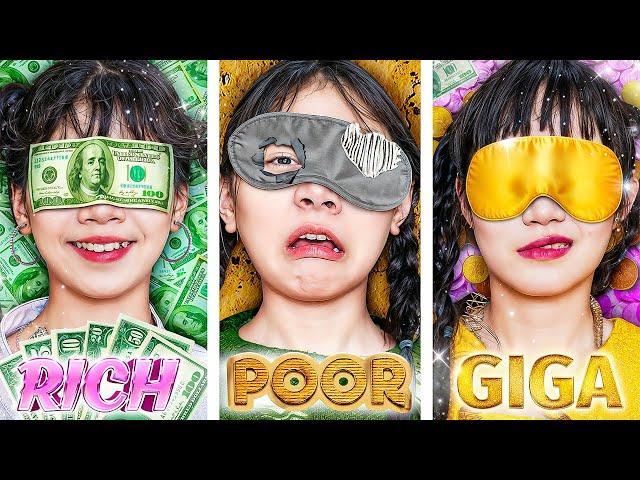 Poor Vs Rich Vs Giga Rich Students At Sleepover Party!