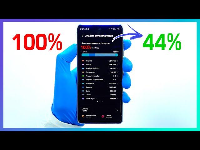 3 passos para liberar MUITO espaço de armazenamento no seu SAMSUNG (sem desinstalar APPS)