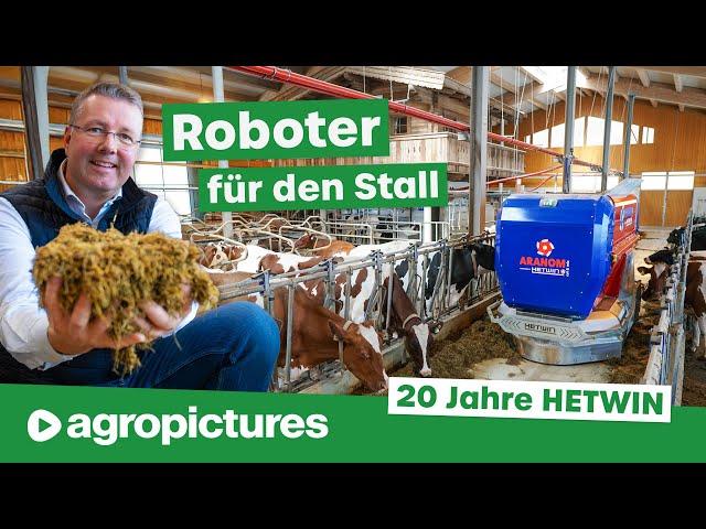 Automatischer Kuhstall: Roboter zum Füttern, Einstreuen und Entmisten | Hetwin Fütterungstechnik