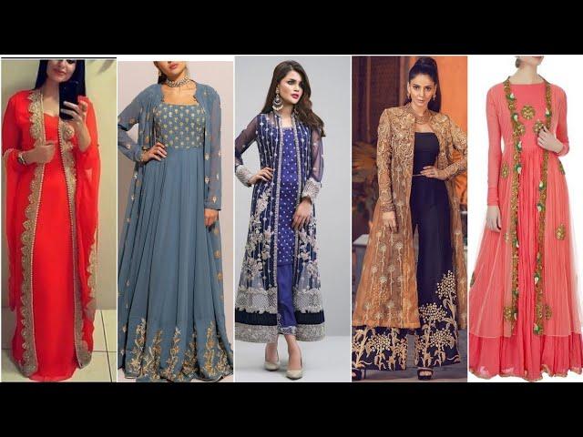 Latest Long Shrugs Designs|| Open-Shirt Party Wears|| Gown Style Party Wears #openshirts #partywears