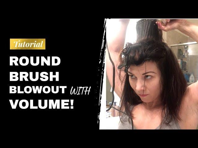 Hair Blowout With Round Brush (Blow Drying With A Round Brush Hair Tutorial)