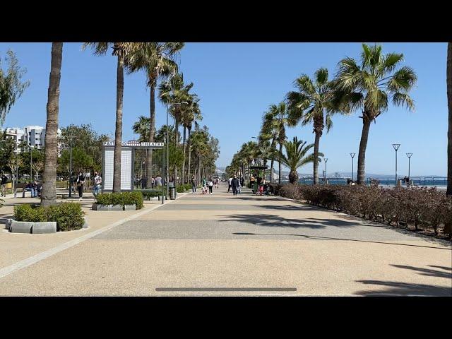 Limassol Molos park walking. Cyprus