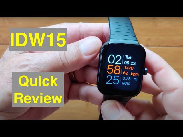 Vibeat IDW15 Apple Watch Shaped BT Calling IP68 Alexa Based Training Data Smartwatch: Quick Overview