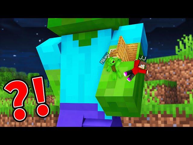 Mikey and JJ Built a House inside Zombie’s HAND in Minecraft (Maizen)