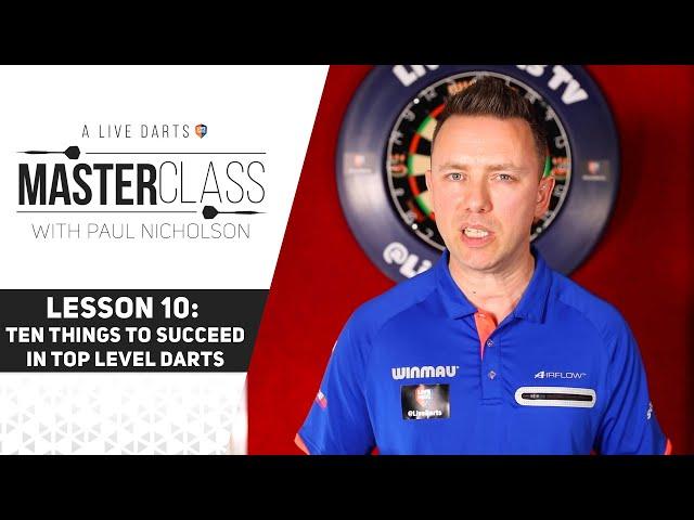 A Live Darts Masterclass | Lesson 10 - Ten top tips for darts success