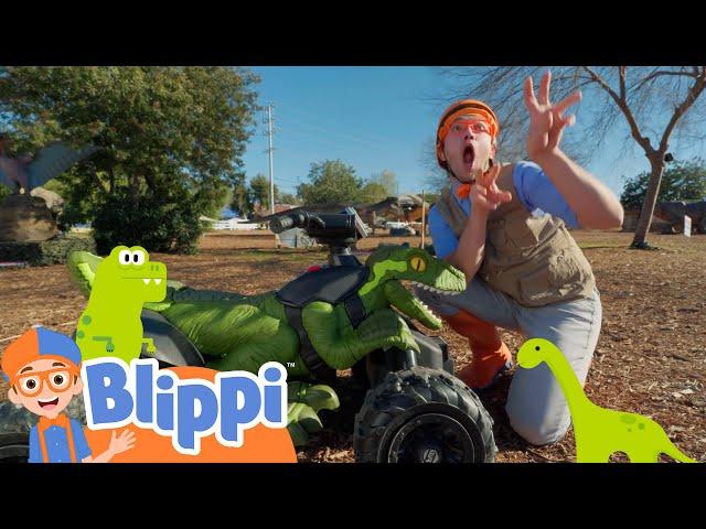 Blippi Becomes a Dino Explorer! | Educational Kids Cartoons | Party Playtime!