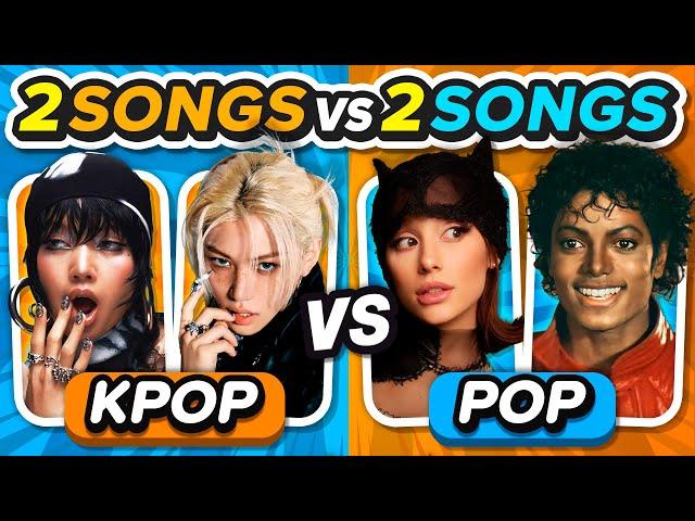 KPOP vs POP: 2 SONGS vs 2 SONGS  | Music Quiz Challenge