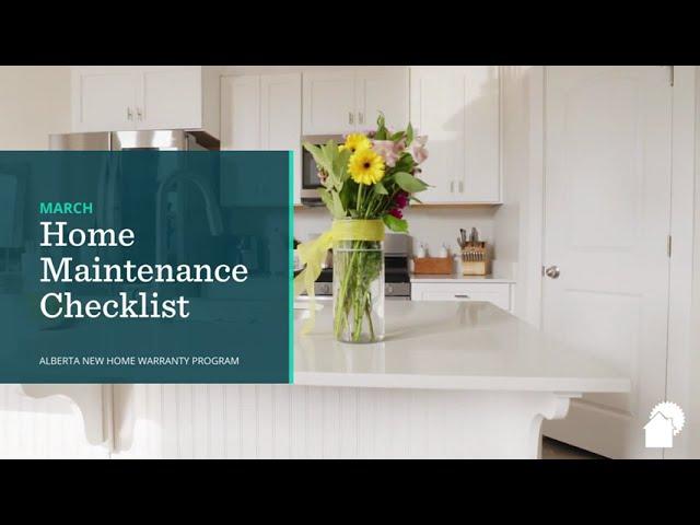 March Home Maintenance Checklist | ANHWP