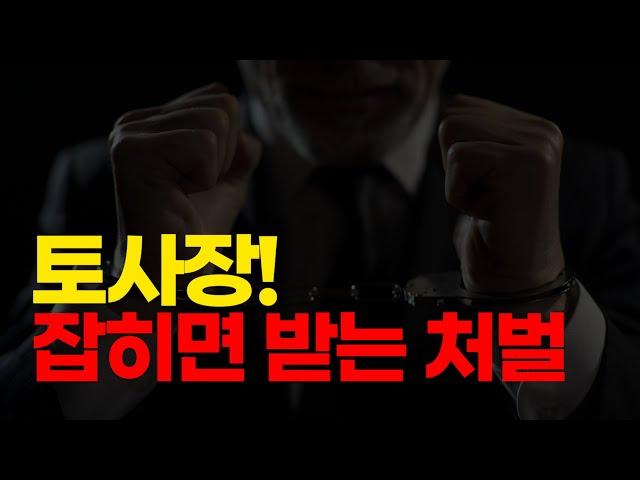 토사장 잡히면 받는 처벌