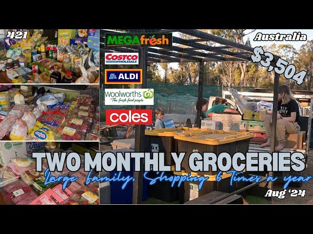 421 - Two monthly Grocery Haul, shopping 6 times a year, large family - Off Grid Australia