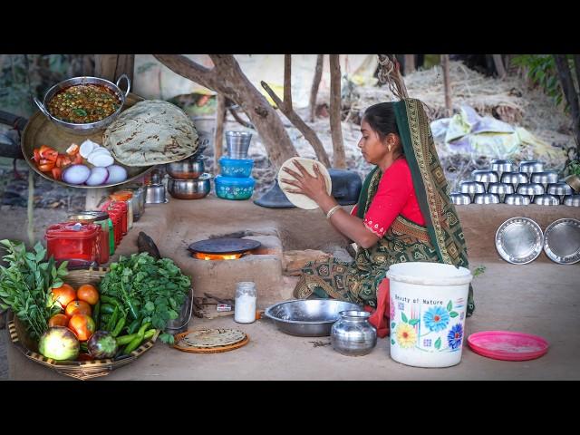 Gujarat Village Traditional Cooking | Lili Tuver Nu Shaak | Village Routine Life | Village Food