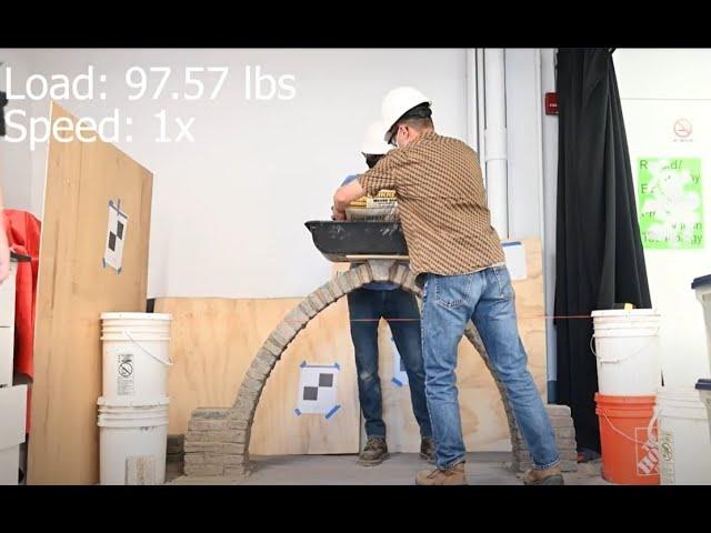 Columbia University Phase 2 Masonry Bridge Build and Load Testing