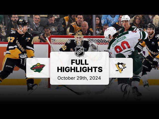 NHL Highlights | Wild vs. Penguins - October 29, 2024