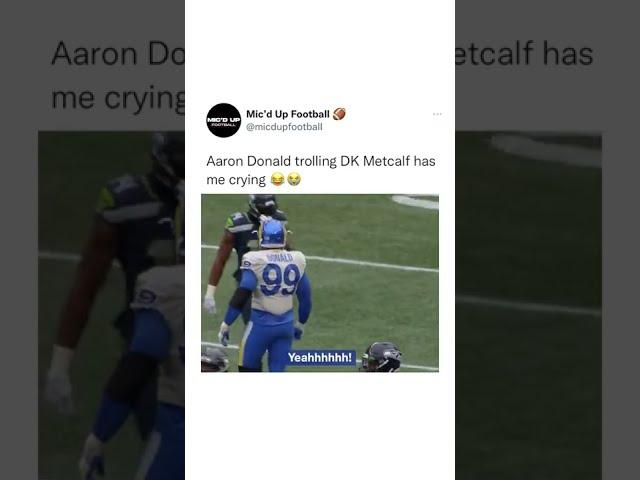 Aaron Donald Trolling DK Metcalf #shorts