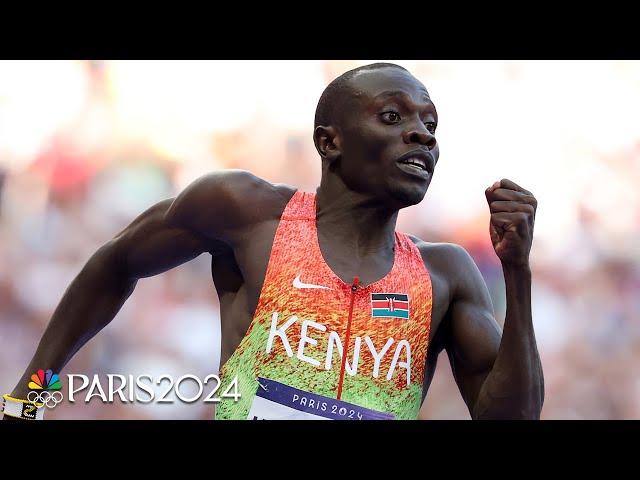 Kenya’s Emmanuel Wanyonyi wins 800m by A HUNDREDTH of a second | Paris Olympics | NBC Sports