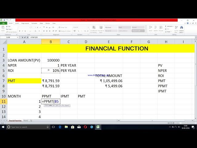 Excel Financial Functions in hindi( pmt ppmt ipmt) | ICL CLASSES | RAHUL SINGH | PV ,FV , NPER