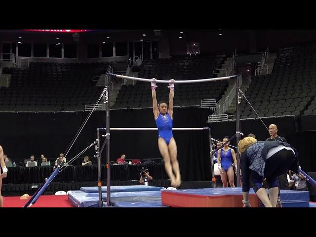 Leanne Wong - Podium Training Uneven Bars  - 2019 U.S. Gymnastics Championships