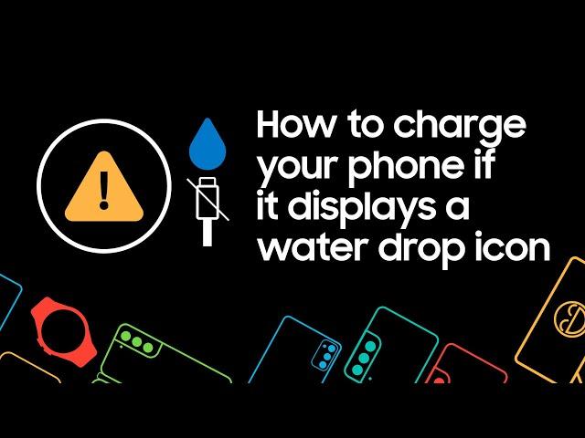 How to charge your phone if it displays a water drop icon