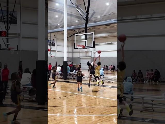 Roman going strong to the basket