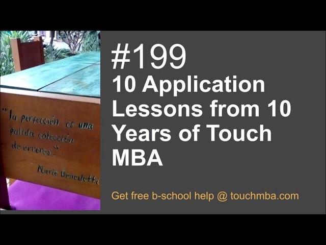 10 Application Lessons from 10 Years of Touch MBA