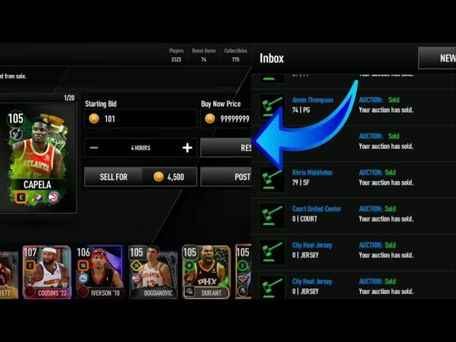 Tips On How To Sell Auctions In NBA LIVE MOBILE Season 8