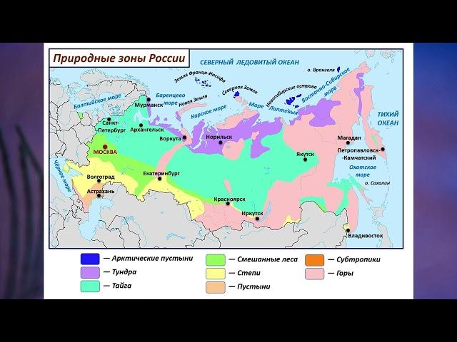 Окружающий мир 4 класс ч.1, "Природные зоны России", с.71-75, Школа России