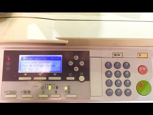 How to reset Ricoh aficio 2026, 2018, 2020 error code sc542