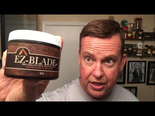 EZ Blade Brushless Shaving Creme, first use and opinion and I'm trying without a shave brush.