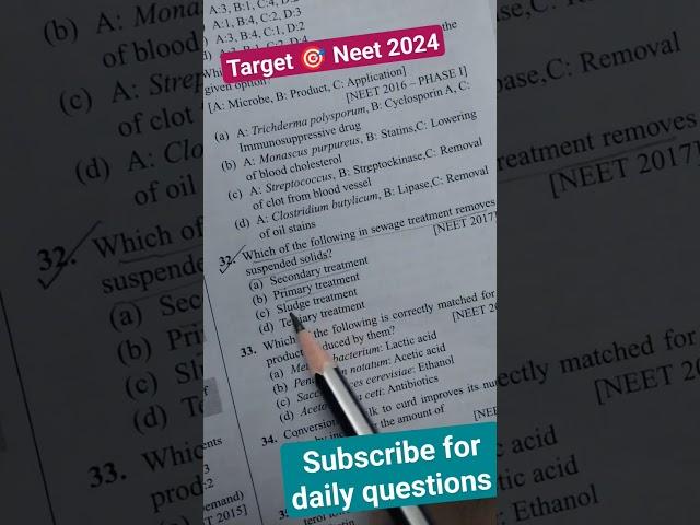 microbes in human welfare class 12| neet pyq series (biology)#neet #ncert #biology #aiimsdelhi