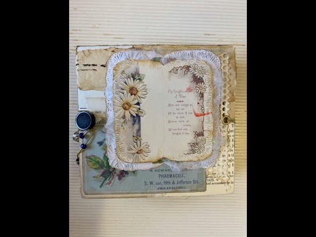 Making a flippy floppy zig-zag journal with Antique Daisies from DearJulieJulie