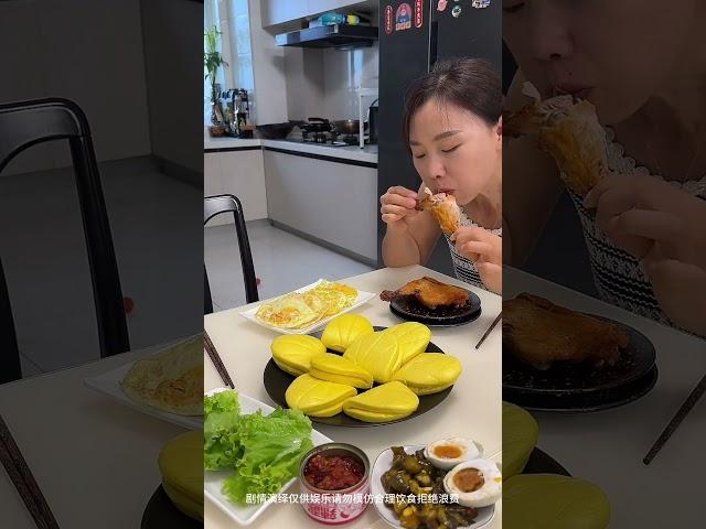 小氣老公又偷我的雞腿，給他點顏色瞧，雞腿是我的 #food