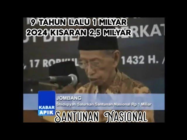 9 tahun lalu 1 milyar, Tahun ini 2024 lebih 2,5 milyar...Itulah Santunan Nasional Murid Shiddiqiyyah