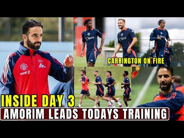 DAY 3! Luke Shaw, Mainoo And Leny Yoro All In Amorim  International Break Training.