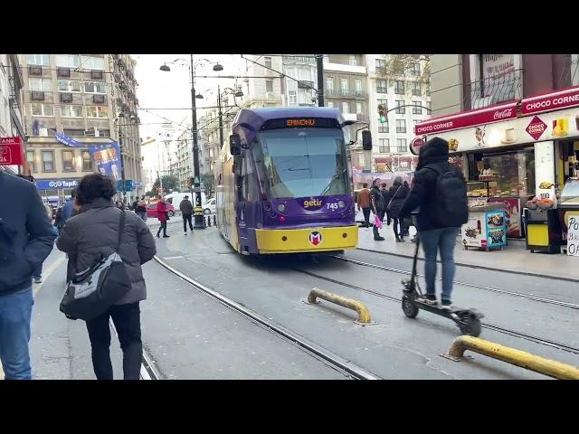 Trams in Istanbul, Turkey 2024 (istanbul'da tramvaylar) - Istanbul T1 Kabataş–Bağcılar Tram