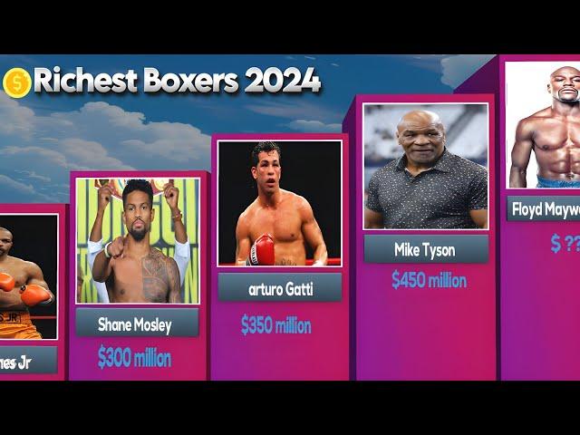 Richest Boxers in the world 2024 | Richest Boxers | jake Paul, Mike Tyson |3D compare @c-ompare