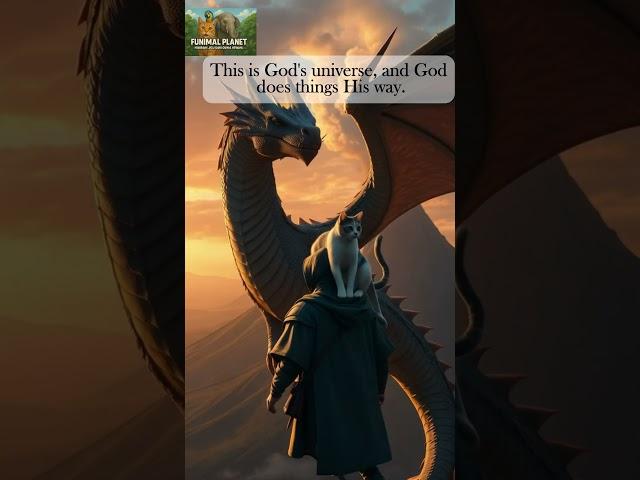 "Dragon’s Wisdom: This Is God’s Universe  | Deep Talk with a Cat" #shorts #cat #dragon