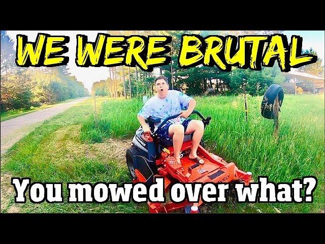 Wet Tall Grass-Even Standing water-Brutal Review of Gravely's Best Residential Lawn Mower