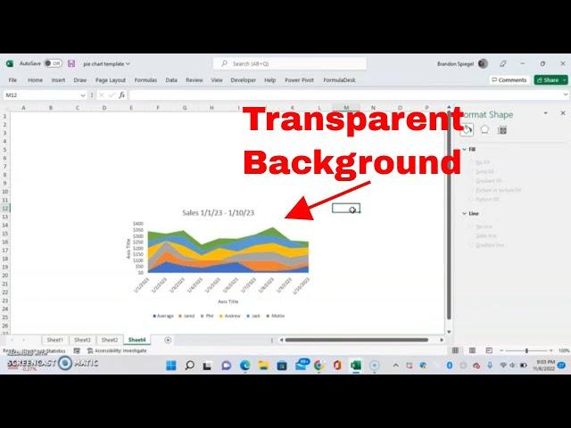 How to Make Chart Background Transparent In Microsoft Excel With Other Options! #howto #trending