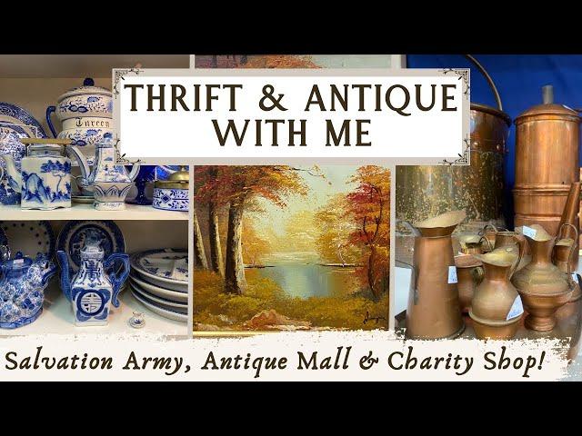 THRIFT AND ANTIQUE WITH ME | Salvation Army, Antique Mall, Charity Shop