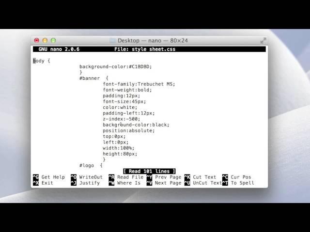 Terminal Lesson 16 - Edit any text file with the Terminal