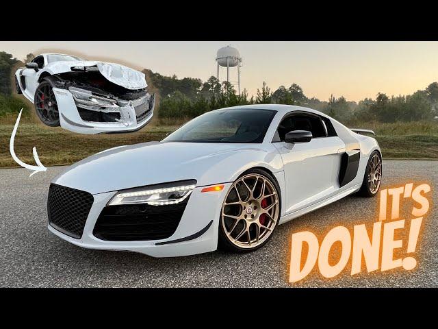 My Wrecked Audi R8 Rebuild in 10 Minutes