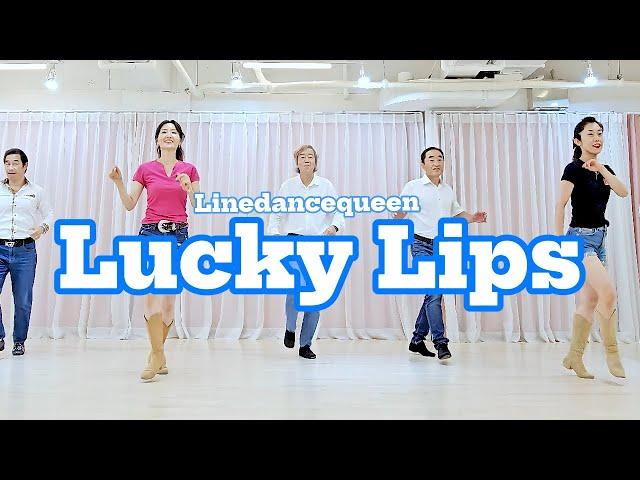 Lucky Lips Line Dance l Absolute Beginner l Linedancequeen l 김나정 선생님 무사댄동팀 라인댄스 국제대회 연습 2탄