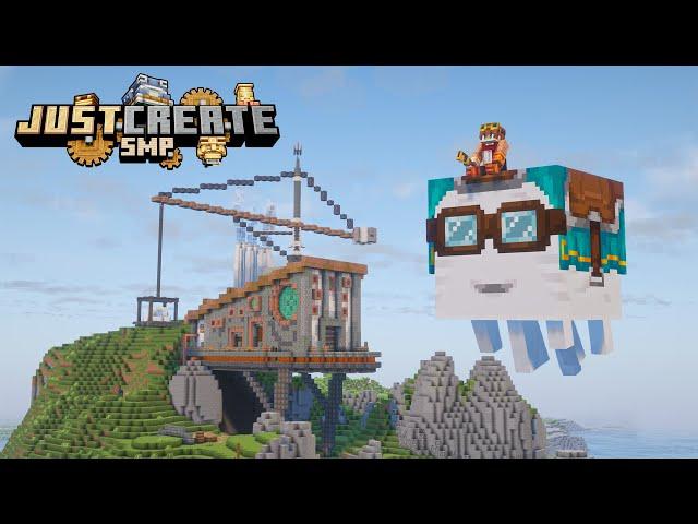 I Built a HAPPY GHAST Garage in Minecraft Create Mod (#12)