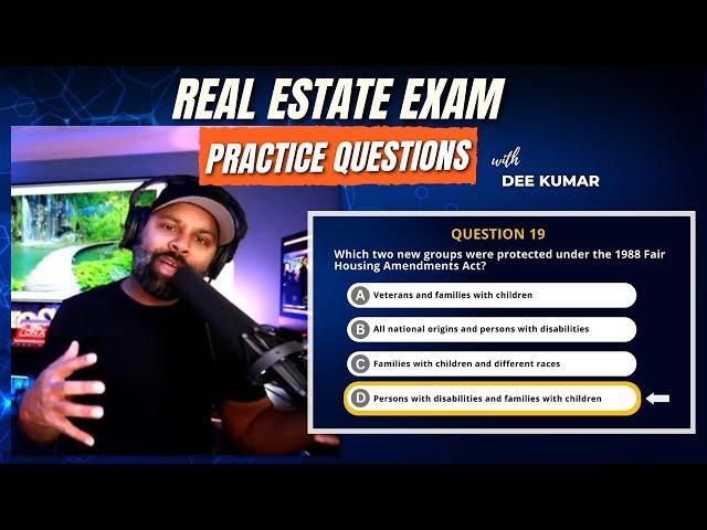 Fair Housing Amendments Practice Question | Real Estate Test Prep with Dee Kumar