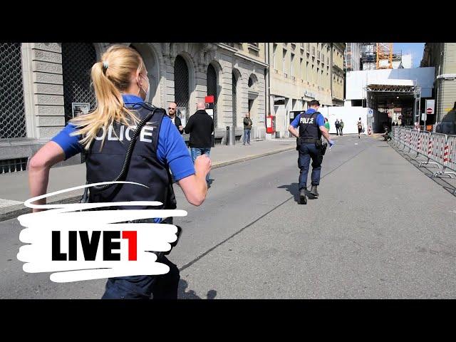 Bern: Polizei verfolgt Corona-Demonstrant