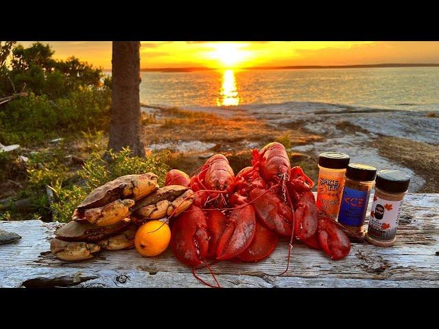 Sunset Lobster n' Crab Catch and Cookout on an Island!