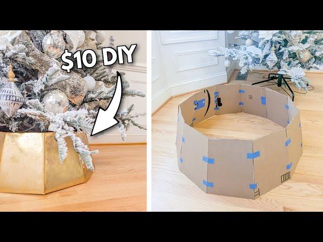 How to Make a Gorgeous DIY Christmas Tree Collar for Super Cheap