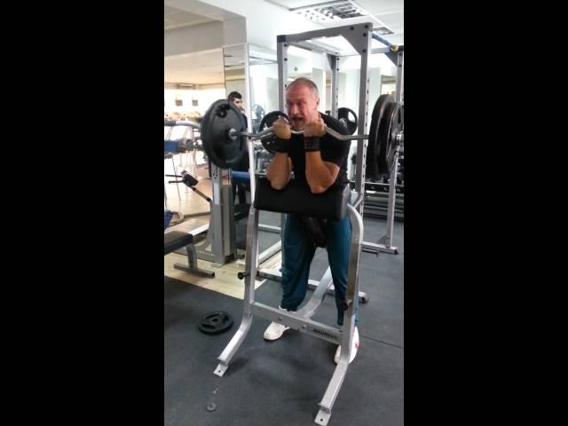 Biceps curl 68.5kg bw88.4kg