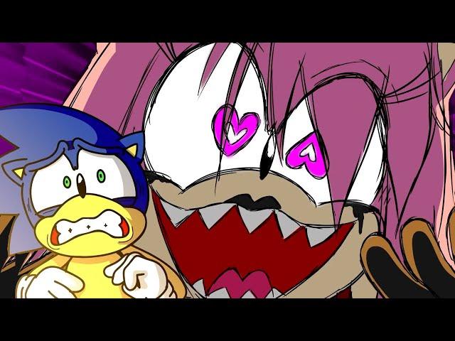 Crazy Amy Rose vs Sonic | Bemax - Monster [AMV]