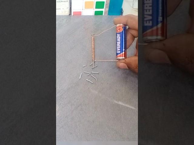 How To Make an electromagnet ।। #science #ytshorts #experiment #shorts